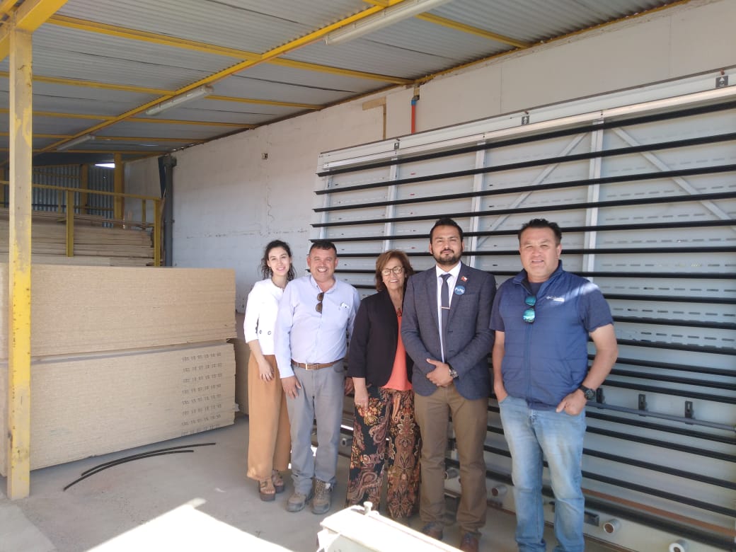 CodesserAtacama's tweet photo. Visita a proyecto IPRO, agenciado por @CodesserAtacama donde empresa Barraca Rocar realiza  compra de dimencionadora de madera. Junto a Seremi de Economía @Manu_Nanjari, Directora de Corfo @AlfaroZuleta y Directora de Sercotec @BassiBravo https://t.co/PyqJBFPJ0b