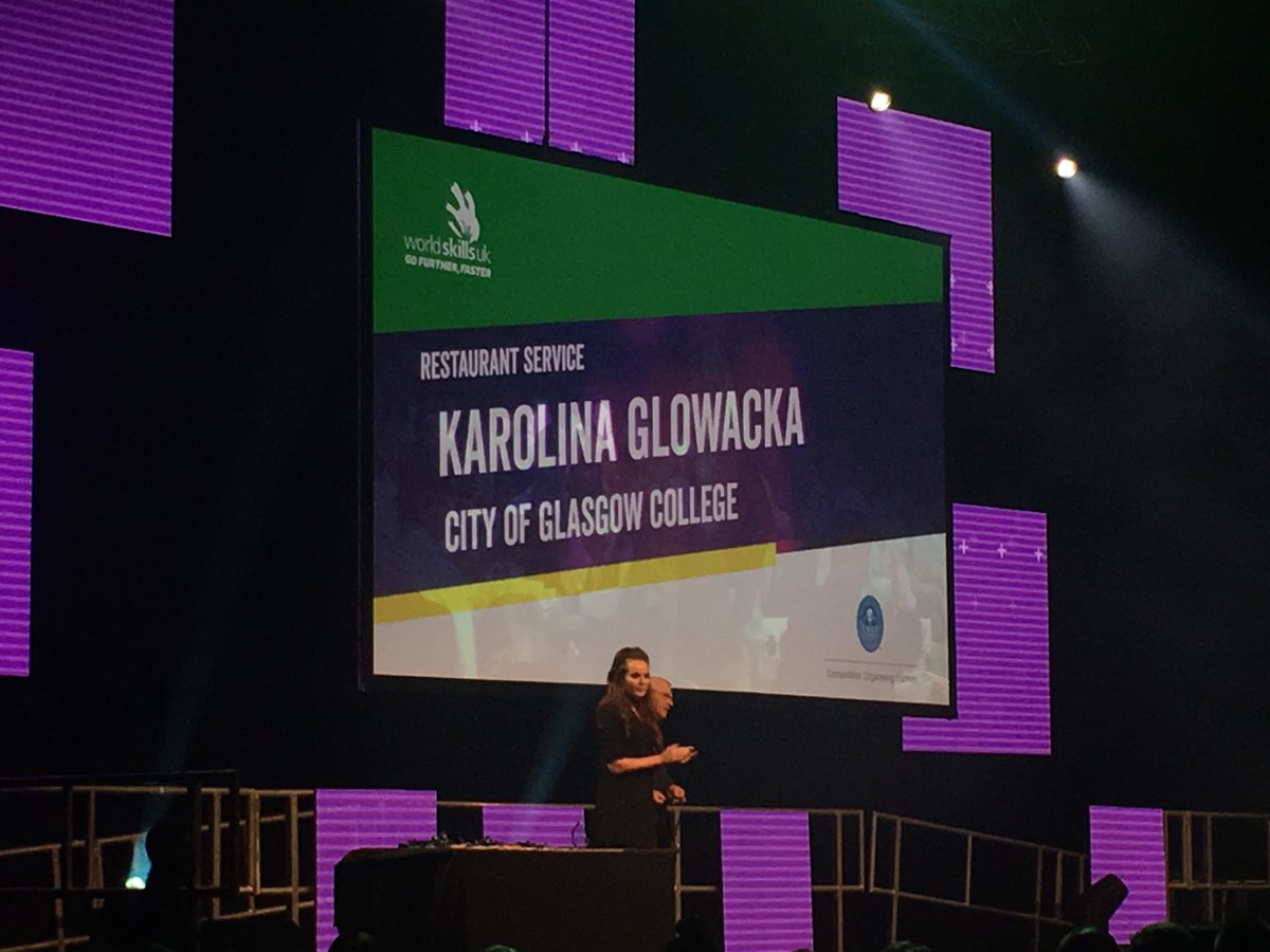 Karolina Glowacka <a href="/CofGCollege/">City of Glasgow College</a> takes Gold in Restaurant Service