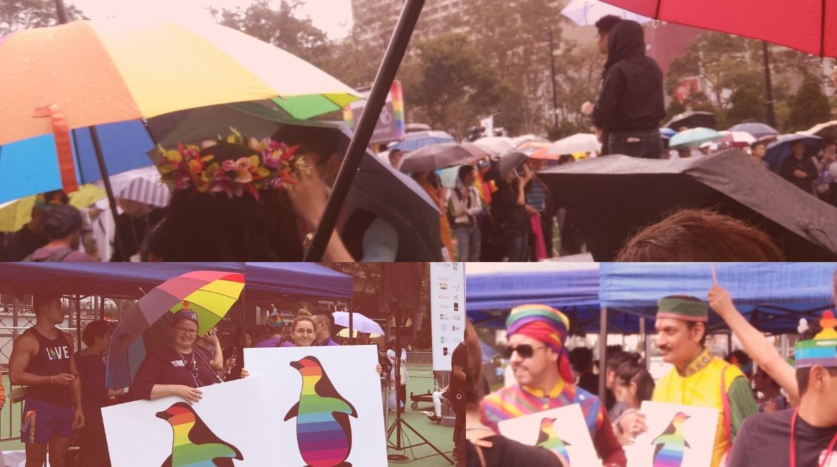 SocialGoodAus's tweet photo. We marched with the Rainbow Penguins as part of #HumanDignityFest in Hong Kong this week.
#FreeMyLibrary https://t.co/WpJqIQAxcR