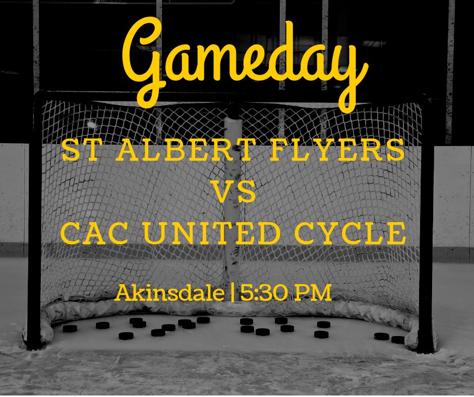 FlyersRaiders's tweet photo. It’s GAMEDAY as St Albert Flyers take on CAC United Cycle @CycleCac Akinsdale @ 5:30 

#flyertrain #FEARtheFlyers https://t.co/JvDTiDrxiv