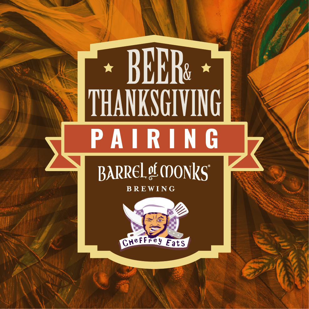BarrelofMonks's tweet photo. Celebrate fall with us and come to our Beer & Thanksgiving food pairing tomorrow, Sunday, November 18th, from 1pm-5pm. $20 will get you 4 Thanksgiving courses from @CheffreyEats and 4 of our pre-selected beers. #Thanksgiving #BarrelofMonks #FoodPairing #BocaRaton #SoFloFun https://t.co/mNN19cmapT