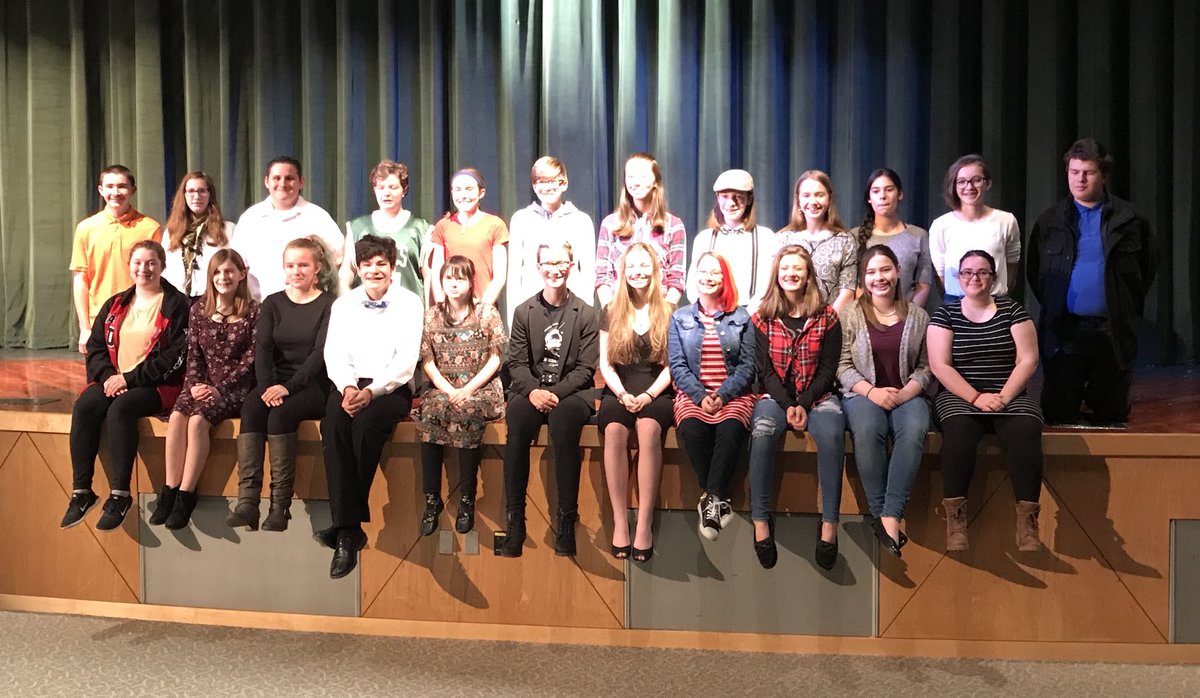 OakmontTheatre's tweet photo. In 2.5 hours the curtain will rise for the finale of #Interclass18 @OakmontRegional. This is your LAST CHANCE to see Hamlet gone wrong, a shiver of sharks (with an oppressed puppy), an ‘80s flashback like President Reagan was with us, and elderly seniors. Please join us at 7. https://t.co/El7rajJ7VO