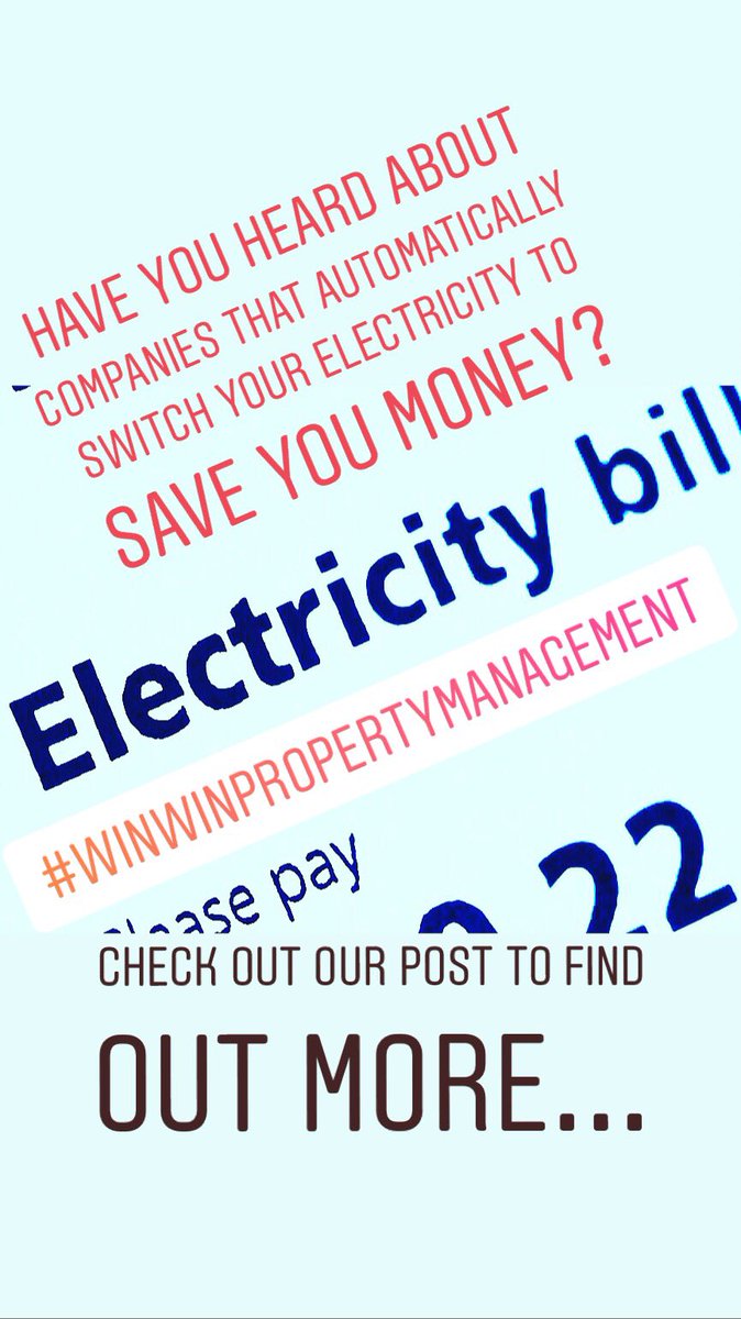WinWinPMcouk's tweet photo. switching energy providers can save you money ... but not all of us have the time to do this...

View our post on Facebook &amp; Instagram to find out about companies that will automatically switch your energy onto better deals for you 
#saturdaysavings #winwinpropertymanagement https://t.co/qpEG5uhtWU