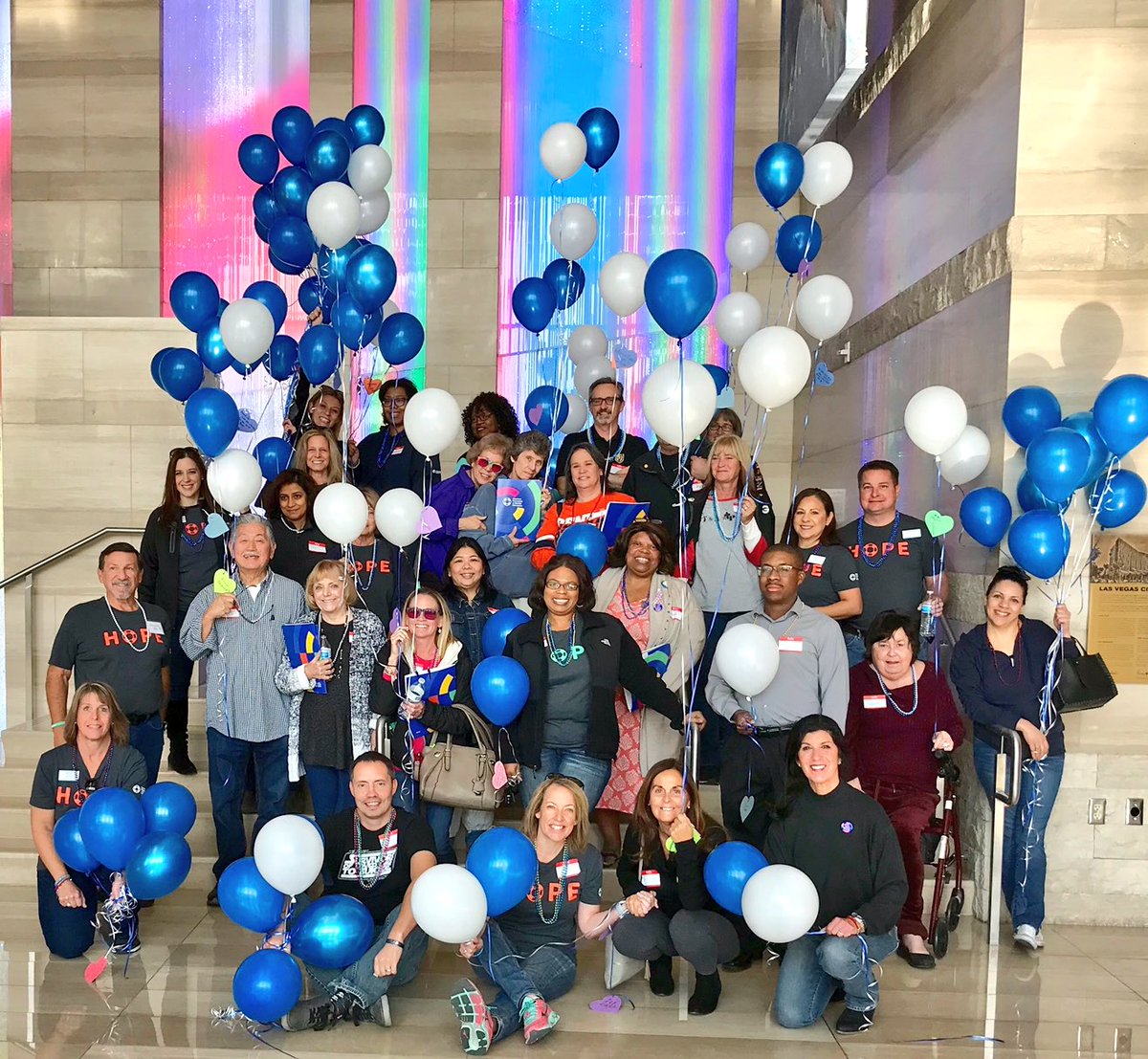 cbeckwith03's tweet photo. Today is #SurvivorDay. If you have lost a loved one to #suicide, you’re not alone and there is hope. Our Las Vegas annual #ISOSL Day balloon release was so beautiful 🎈💙 #stopsuicide https://t.co/Y7AoKFLjDh