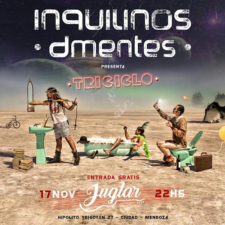 INQUILINOSDMENT's tweet photo. Se acabó la esperaaaaa!!! Hoy volvemos a las tablas con nuevo álbum y damos inicio a otra etapa!! Los esperamos a las 22hs en @juglarculturabar 🙌🎶
.
.
.
.
.
.
#inquilinosdmentes #idm #TRICICLO https://t.co/RXasDVE4Ou