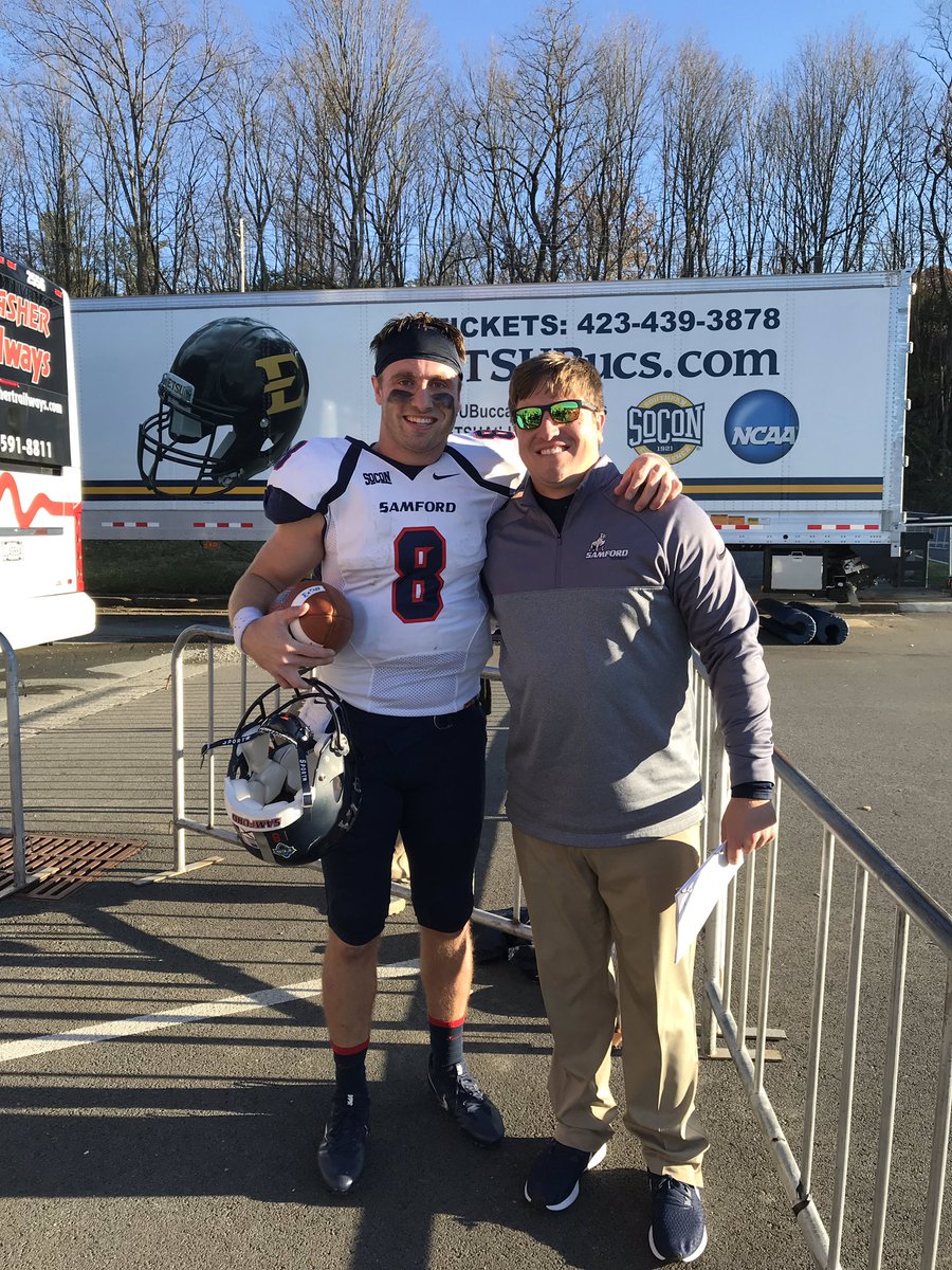 russcallaway's tweet photo. Honored to coach @DevlinHodges10! All-time leading passer in FCS! #AllForSAMford https://t.co/D1vgaSCn8v