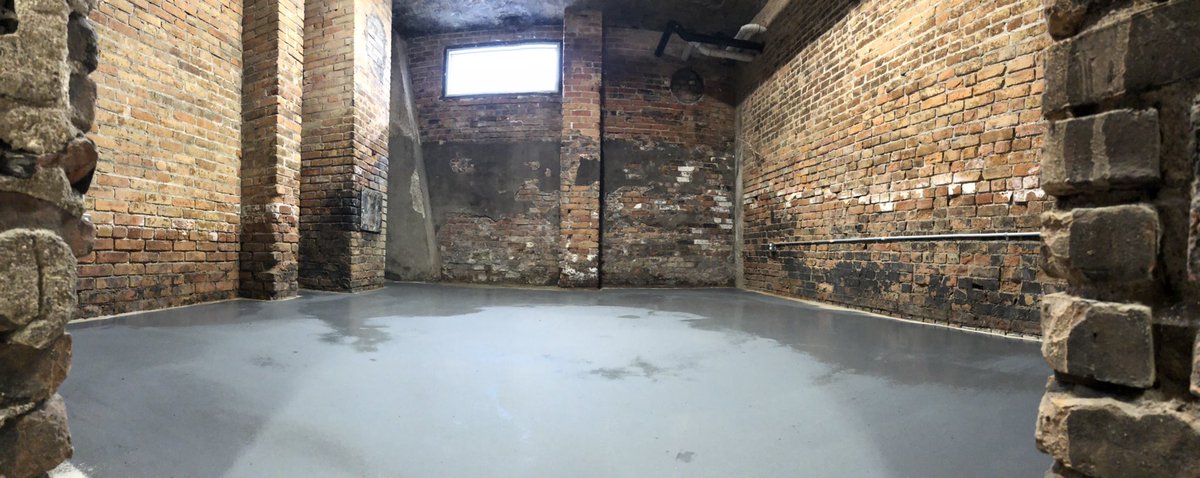danisdriven's tweet photo. Floor is painted! Lighting tomorrow! #weekendbucketlist turning this dingy old boiler room into some neon filled bangin’ studio space! @beckiandchris thanks for the inspiration! Stay tuned to the final product! https://t.co/WSRY9nesZy