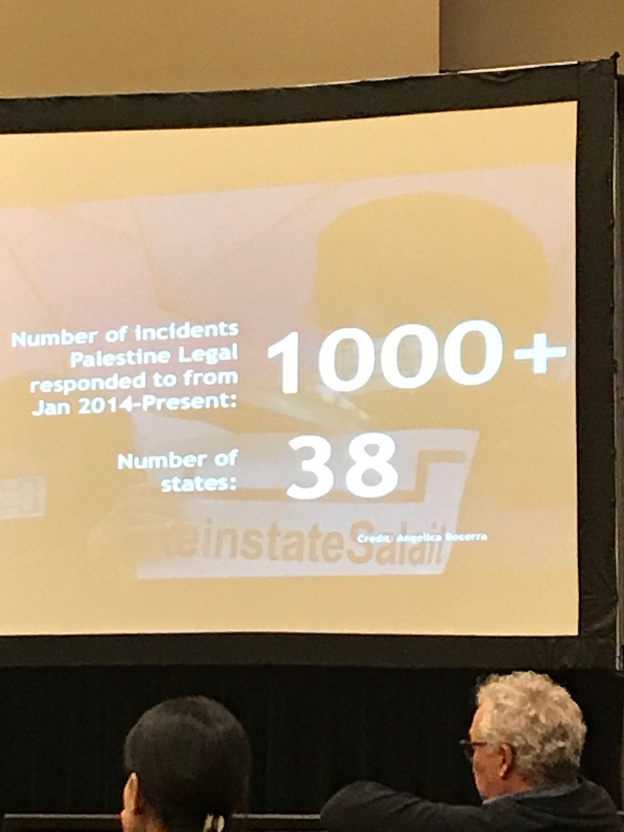 ecealgan's tweet photo. Poor state of academic freedom when it comes to discussing Palestinian rights on American campuses #mesa18 https://t.co/GSVkQPAOZ1