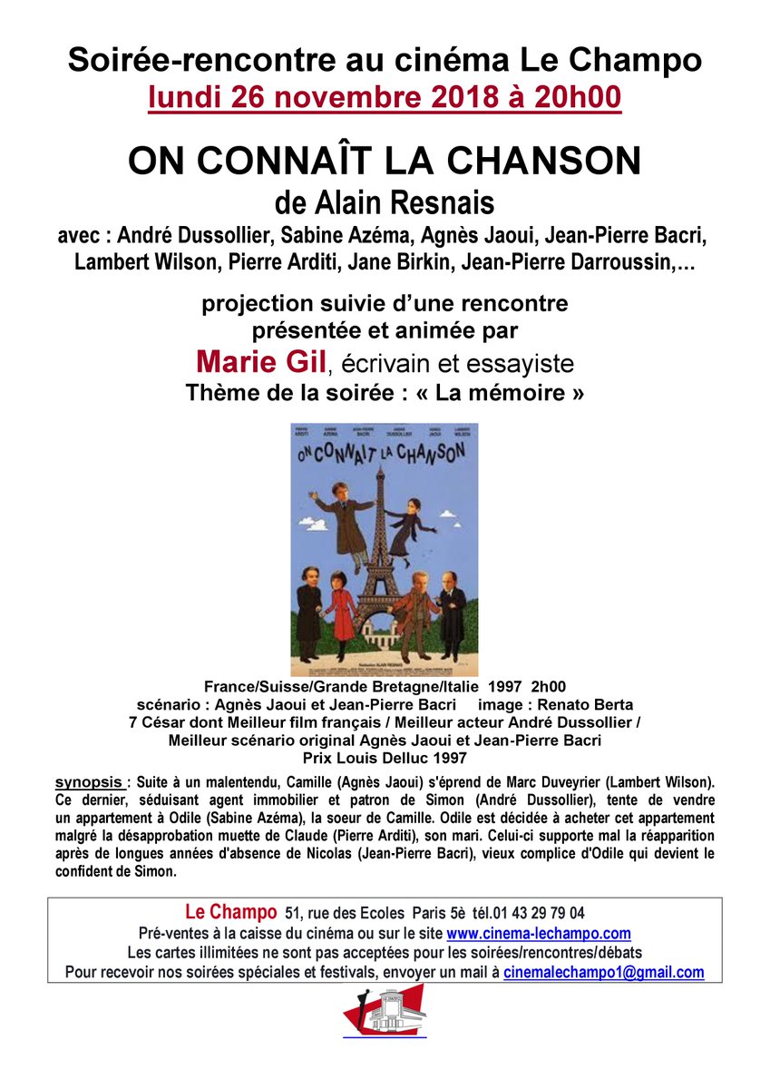 chanson sur le theme des rencontres