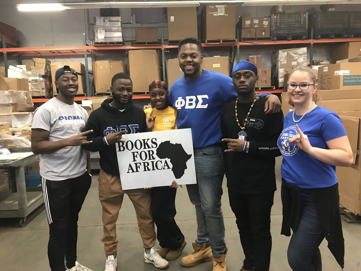 Shoutout to everyone who came out to volunteer with us and <a href="/PiEtaSigmas/">Twin Cities Sigmas</a> at Books for Africa today!