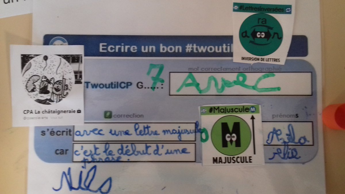 mlg_cp's tweet photo. #TwictéeXXXIII #Twoutil  @cpaecoleverte  G7  Avec s'écrit avec une majuscule  car c'est le début de la phrase. #Majuscule 
 Aëla Elie Nils https://t.co/vJbeTEGd66