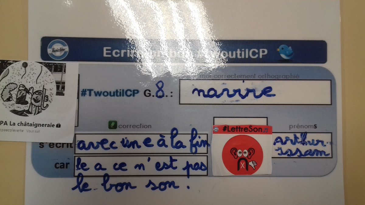 mlg_cp's tweet photo. #TwictéeXXXIII #Twoutil  @cpaecoleverte  G8  navire s'écrit avec un « e » à la fin du mot   car le »a » ce n'est pas le bon son. #LettreSon 
 Issam Arthur P https://t.co/JLOMaUuPf9