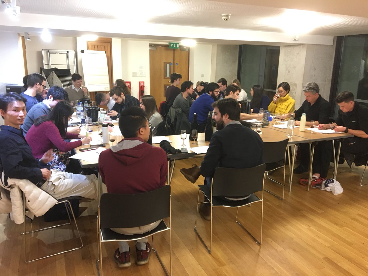 DQPWines's tweet photo. And 3/3, my @OUblindtasting masterclass on structure of wine today: 20 people, 14 wines, 3.5h. A tough set of wines, but they managed very well, half never having been to a tasting before! Love to enlighten young minds! Some nice sweets to finish as well :)  -D https://t.co/iOvfeS748i