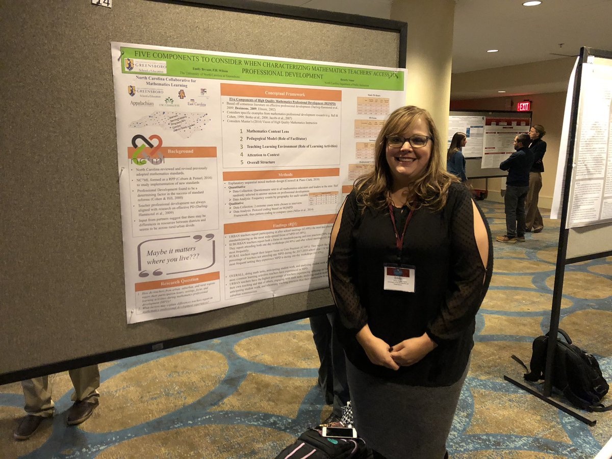 fpwonsav's tweet photo. @UNCGSchoolofEdu @LBmathemagician @MsEmilyBryant @arren_duggan #PMENA18 Conference poster sessions talking about the great things @ncmathcollab is doing for #NCMath https://t.co/5FLAcUzWUH