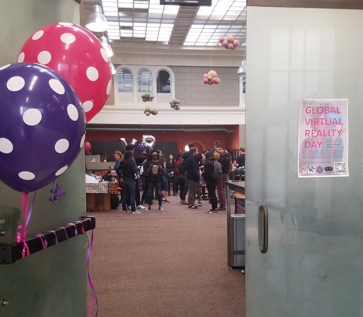 rebecca_evans's tweet photo. Happy #worldvirtualrealityday from Berkeley, CA! First time in VR for many attendees. Fun, community & demos including #magicleap #vr #ar @quirkeley @iSiciliana @ar_vr_women @NicoleLazzaro @KunzeFilms @NatMatheVR @amoration @Restorative_VR https://t.co/kammK3jS65