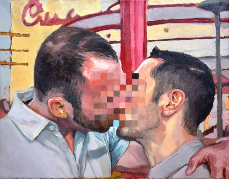 Homosartes's tweet photo. El arte sugerente de #MichaelRutz #maleart #malekiss #maleove #maleartist #gaylove #gay #homocultura #culturagay #malelover https://t.co/WPLzHqBKAG