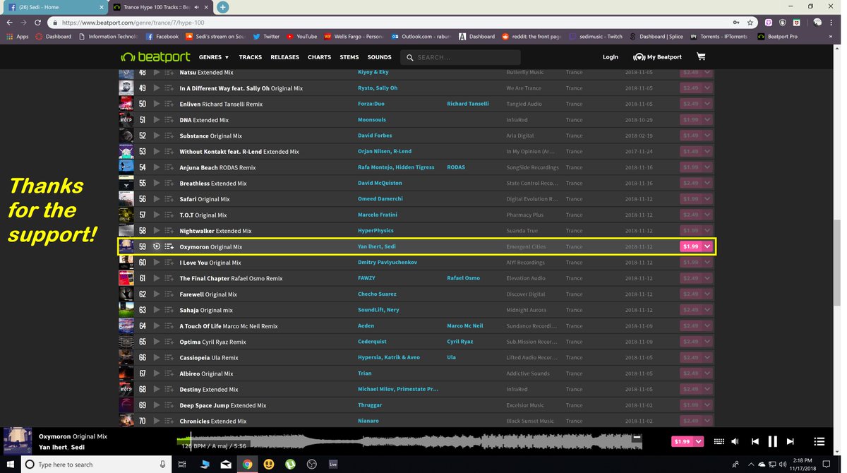 SediMusic's tweet photo. interesting to see #beatport using a hype chart to support the small guys like myself.. thanks for supporting! Download/Stream: https://t.co/F64aC3SNBp https://t.co/eUKsnoWliW