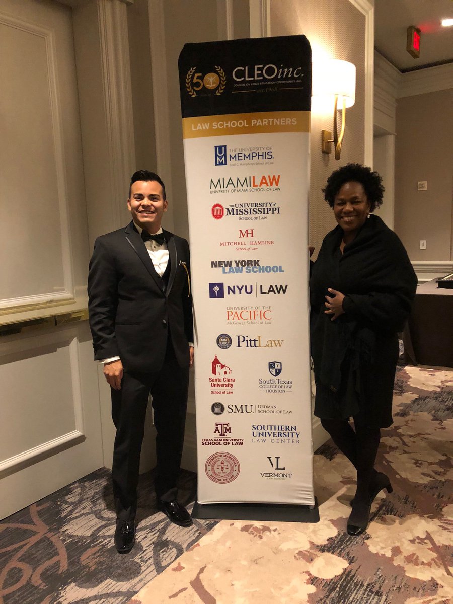 saldana1987's tweet photo. Had the honor of speaking at the #CLEOat50 gala to tell my story about how CLEO helped me be successful in law school. As a 3L @MiamiLawSchool it was great seeing the school was a sponsor for such an incredible event promoting #diversityinthelaw. Thanks Dean Cox for being there. https://t.co/PS7isgmKMl