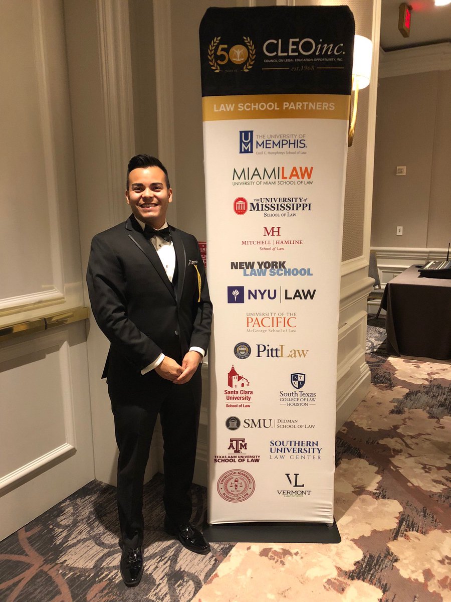 saldana1987's tweet photo. Had the honor of speaking at the #CLEOat50 gala to tell my story about how CLEO helped me be successful in law school. As a 3L @MiamiLawSchool it was great seeing the school was a sponsor for such an incredible event promoting #diversityinthelaw. Thanks Dean Cox for being there. https://t.co/PS7isgmKMl