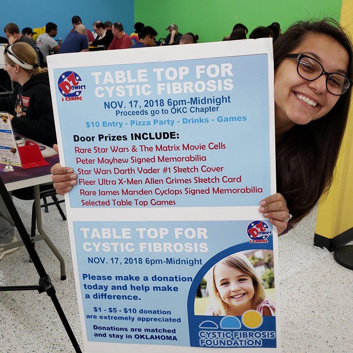 DZComics's tweet photo. #TableTopNight for #CysticFibrosis at DZ Comics and Gaming TONIGHT! #FamilyFun https://t.co/NQFqpIYppx