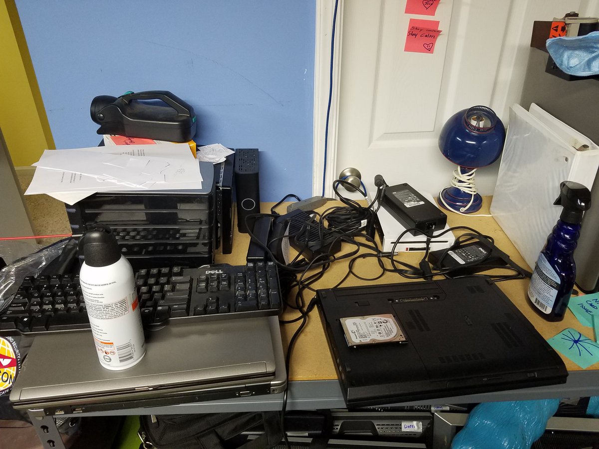 mabartle's tweet image. Normal Saturday in the CEFK lab turning these laptops around.  Thank you all for the support! #computerequipmentforkids.org #fixinlaptops #CEFK