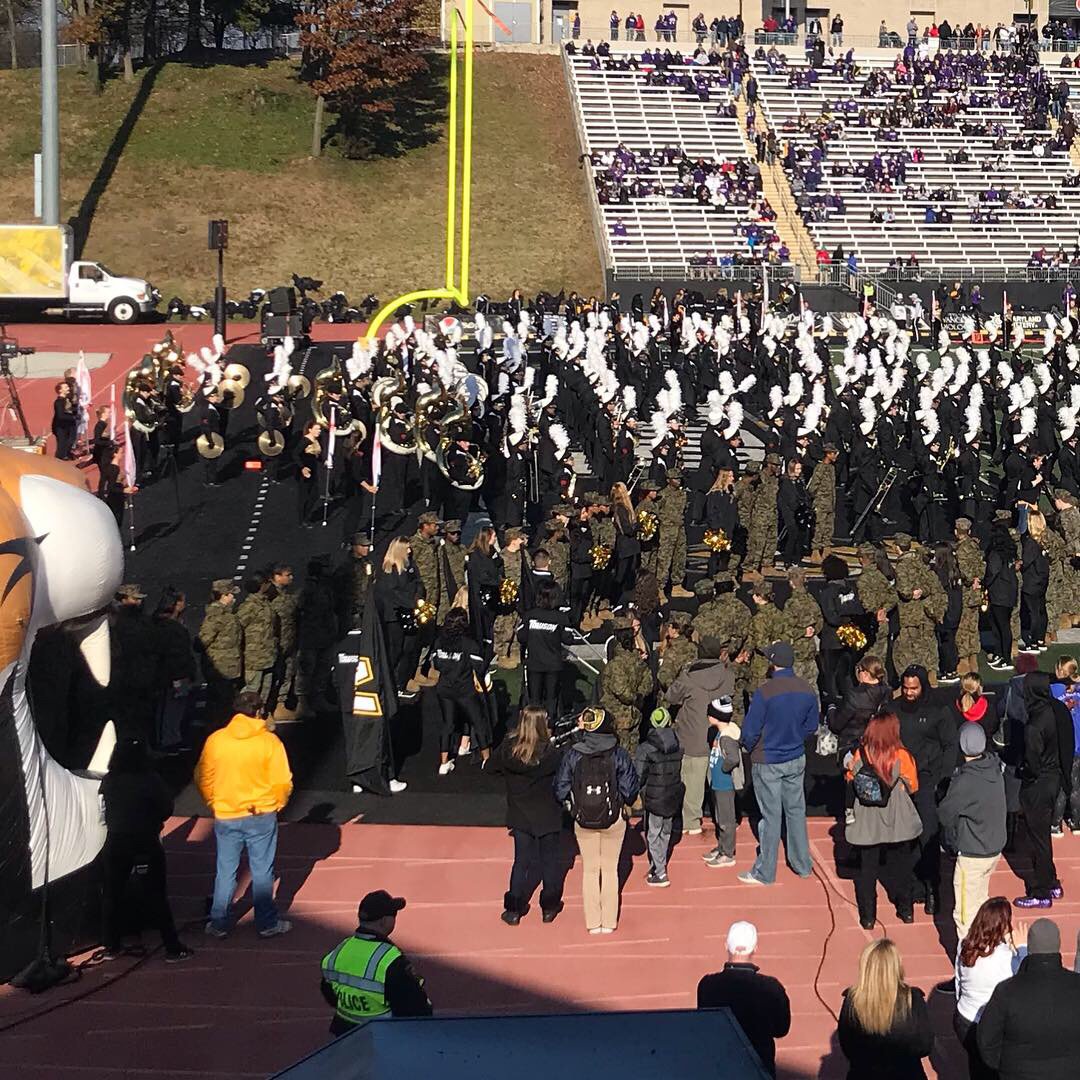 peopledevgroup's tweet photo. Although most of our team was supporting another black and gold team, PDG was proud to be at Towson University Football’s Military Appreciation game. Teamwork, communication, collaboration all over the place. https://t.co/oAE8NKiRE4
