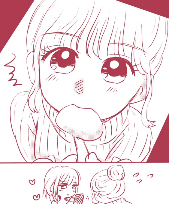 「はい、あ～ん❤️」
「あ～ん!…って、何!?今撮ったでしょ!??」
「(かわいい…壁紙にしよ…)」
11月18日は #雪見だいふくの日 ✨
#百合で紹介する毎日の記念日 #創作百合 