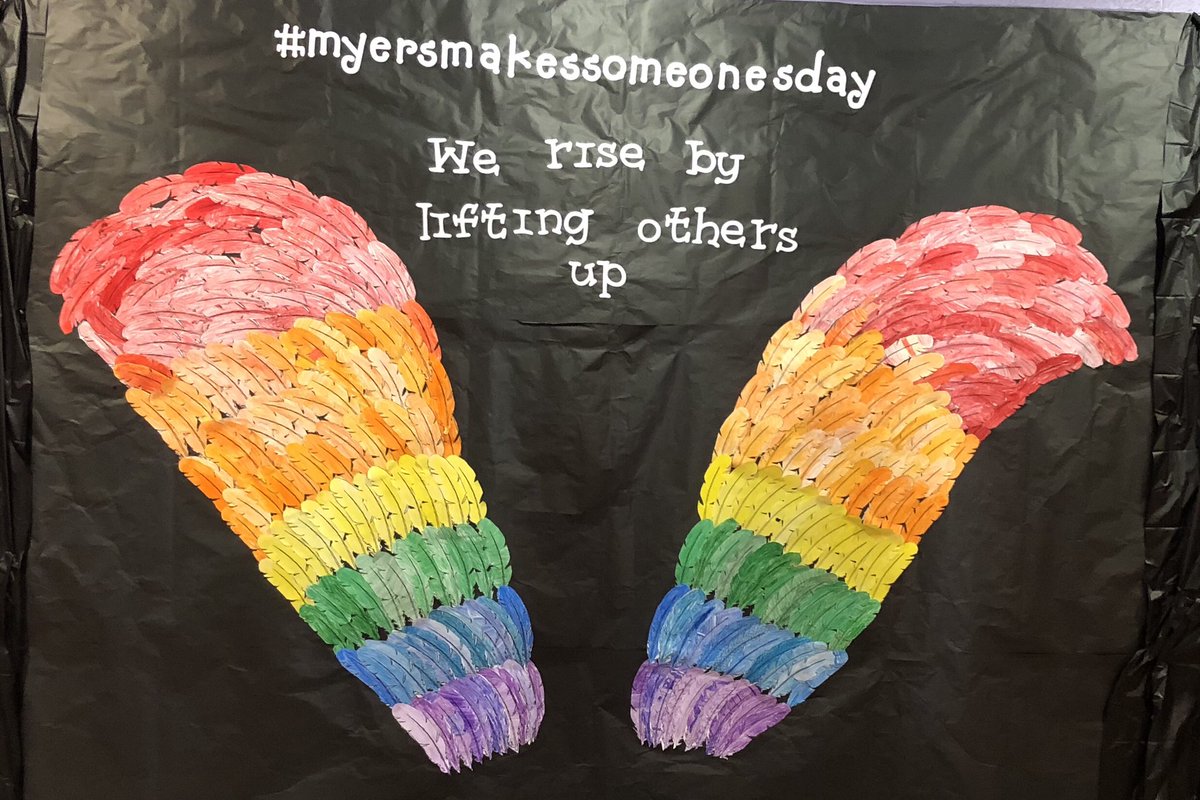 TerriHarpster's tweet photo. #myersmakessomeonesday G3 Ts and Ss ready for 2nd annual #someonespecialdance Ts modeling and teaching Ss that the world and our lives are bigger than ourselves...money raised for families during the holidays. Ss made ornaments to sell. https://t.co/AnrqfTzttg