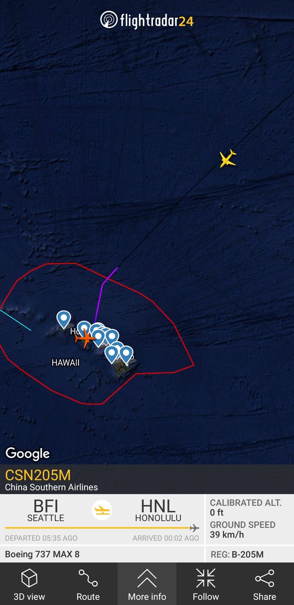 FlightIntl's tweet photo. Delivery: Hainan Airlines and China Southern Airlines are both receiving a new Boeing 737 MAX 8. The aircraft are flying from Seattle (BFI) via Honolulu

Hainan: #HU207 https://t.co/1p5IUvEZDh 
China Southern: #CSN205M https://t.co/2ZdnUmiI9y https://t.co/tUDiz5FsHQ