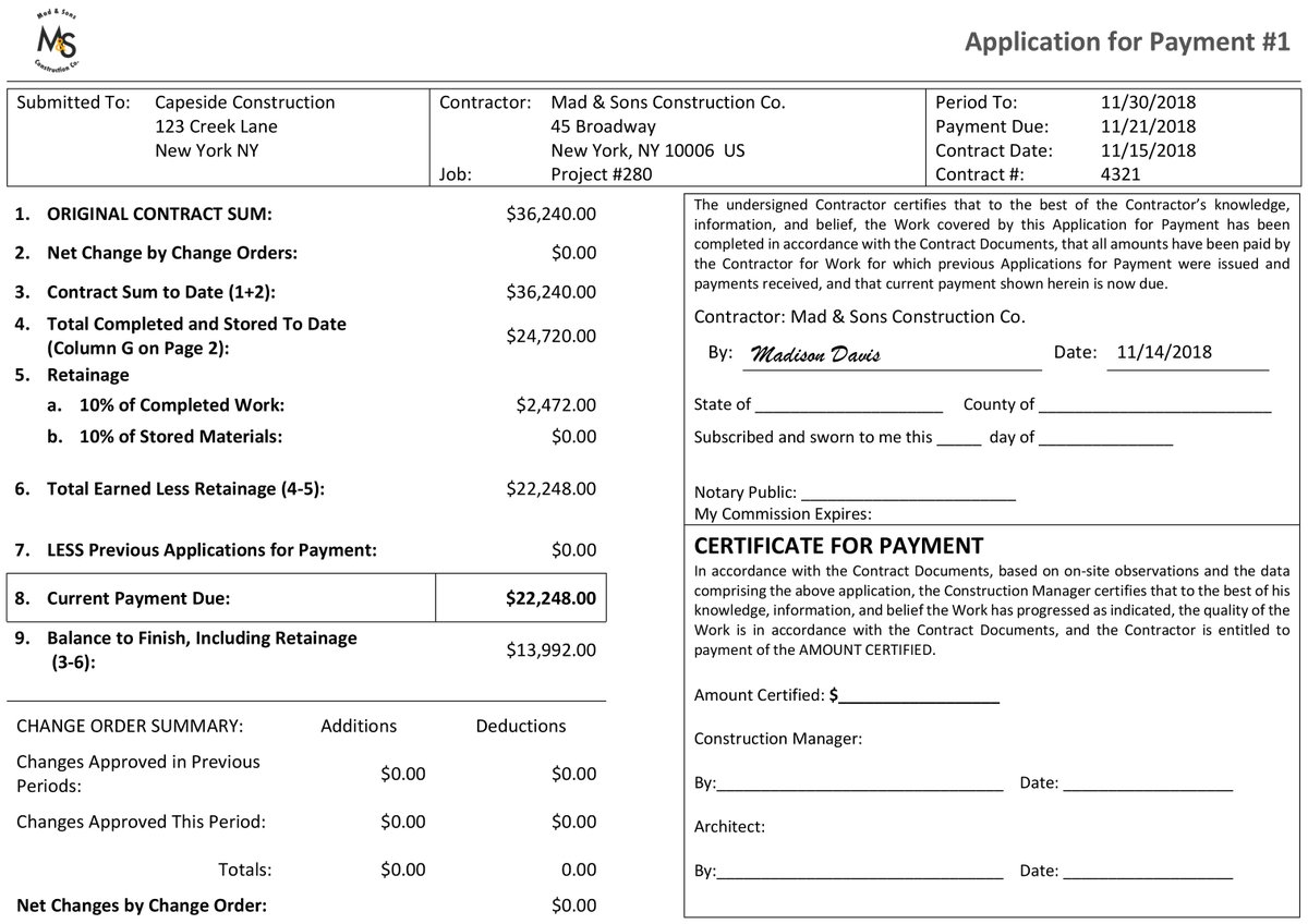 knowify's tweet photo. #MondayMotivation Never handwrite an AIA invoice again - use Knowify to get your AIA format automatically created for you while going through our flow! #AIA #AIABilling #knowifyflow https://t.co/65N3vonqH6