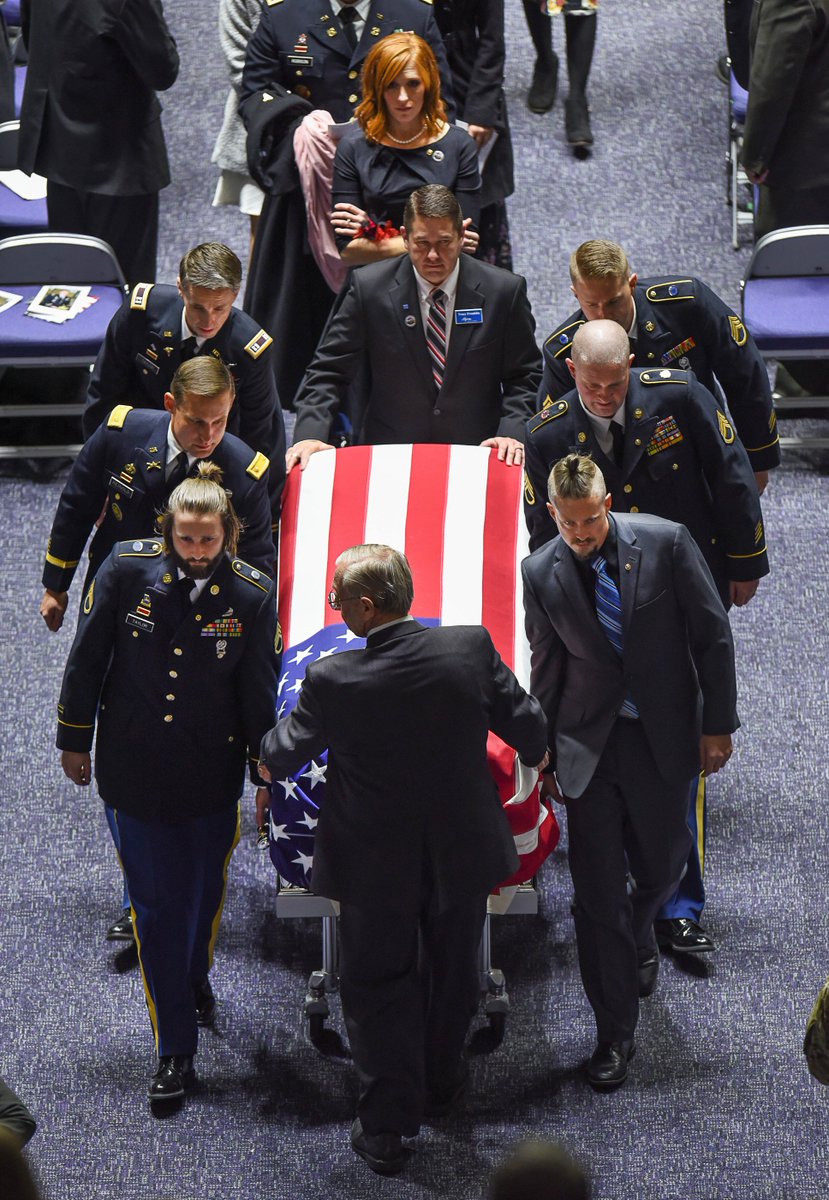 fkjolseth's tweet photo. Funeral services are held for National Guard Maj. Brent Taylor today. https://t.co/A3HArMkNpc https://t.co/PY20vageJM