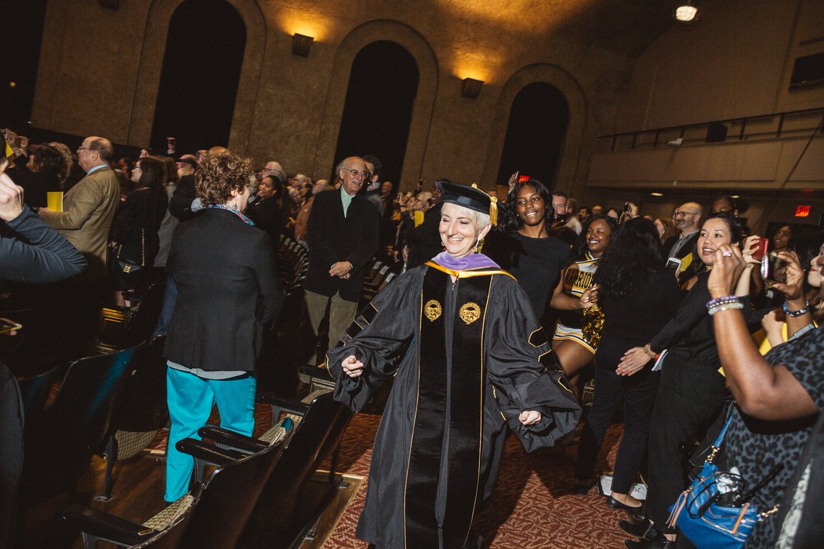PrattInstitute's tweet photo. “Pratt is home to some of the most remarkable big thinkers I’ve ever met,” said #PrattPrezBronet as part of her inaugural address. The #PrattInauguration celebration at Memorial Hall feels like it was only yesterday! https://t.co/BCgPpi2yr9 https://t.co/sELHlJmNUi
