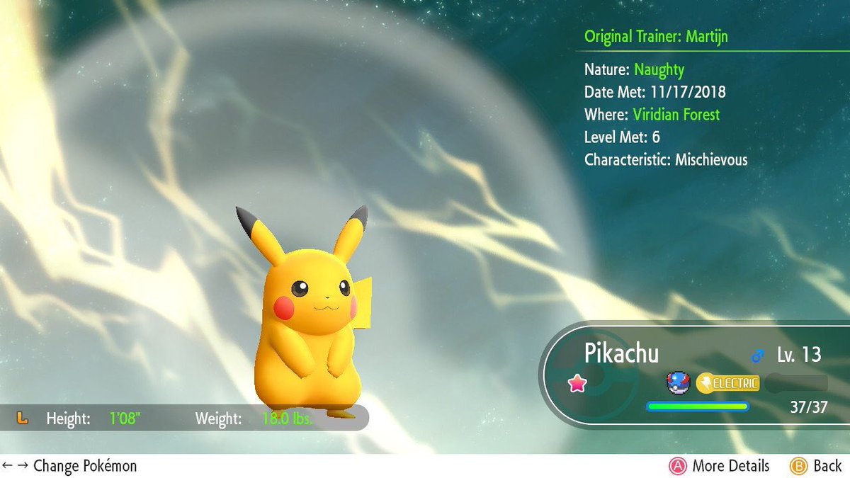 MrtynV's tweet photo. Friend: You’ve been playing #PokemonLetsGoSwitch for hours, is it any good?
Me: *combo catching all weekend for a #shinypikachu* ... sure #LetsGoPikachu #LetsGoEevee #shinypokemon #shiny #ShinyHunt https://t.co/ZwvIAGPBeb