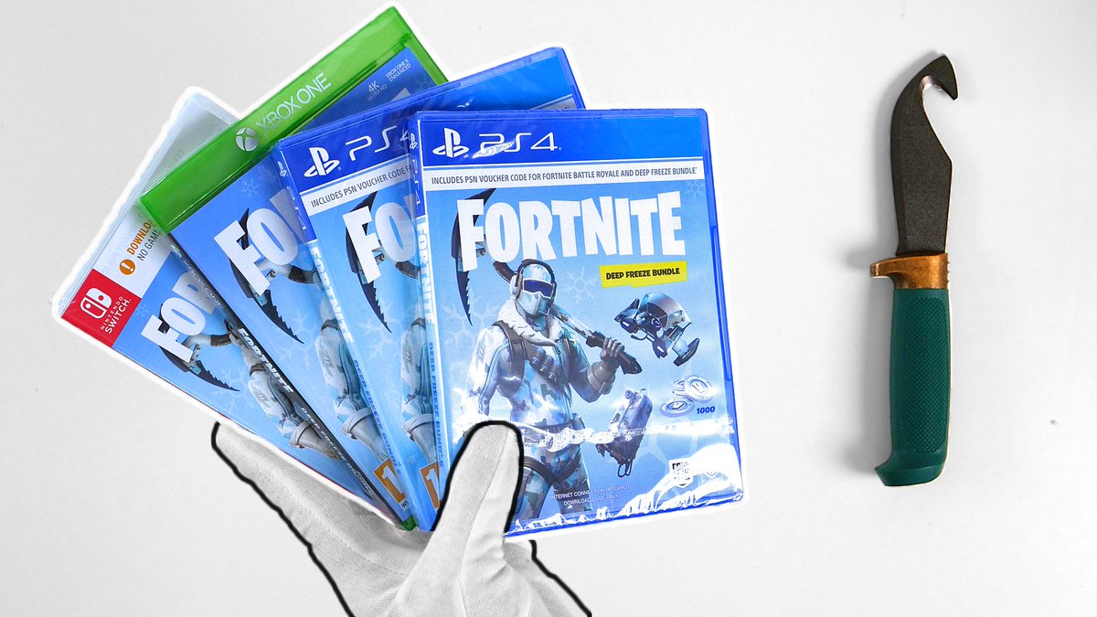 Therelaxingend On Twitter Unboxing The New Fortnite Deep Freeze Bundle For Ps4 Xbox One And Switch Please Note All Codes Are Unused Before The Video Premieres May The Fastest Redeemers Get Them
