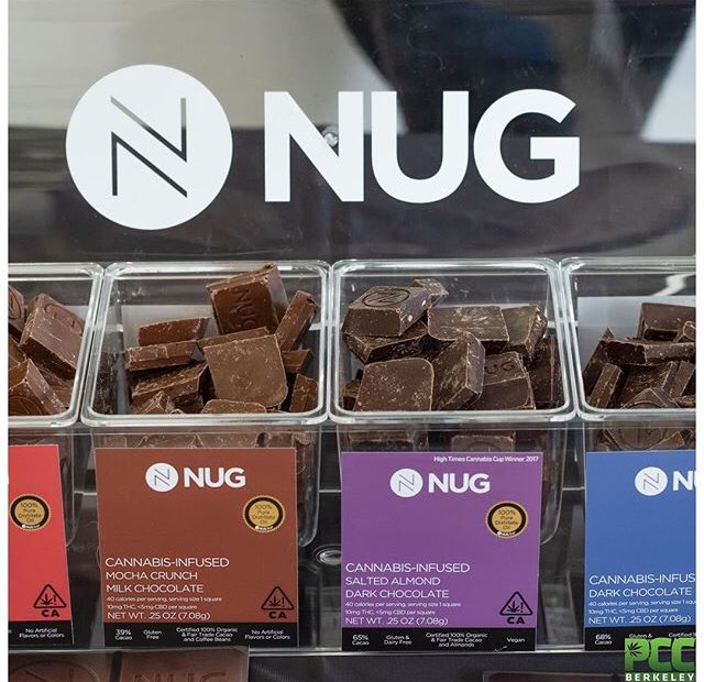 BerkeleyPCC's tweet photo. #Nug is here now doing a nice deal on their 🍫chocolate bars 🍫buy one get one for a dollar also they have non-medicated samples of their chocolate 😋🤤 #berkeleypcc #cannabiscommunity #bayareadispensaries #marijuanasociety #california #cannabis #marijuana #highlife #chocolate https://t.co/aUmQo7LK5W