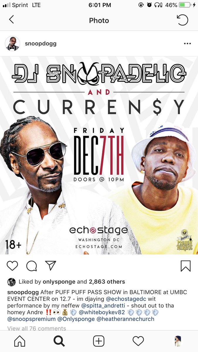 DreaAloha's tweet photo. STONER ALERT ππΏ: #StampedMob presents SNOOP DOGG & CURRENSY @ ECHO STAGE FRIDAY 12/7. TICKETS $25
DM ME https://t.co/HzFLrlYRf2