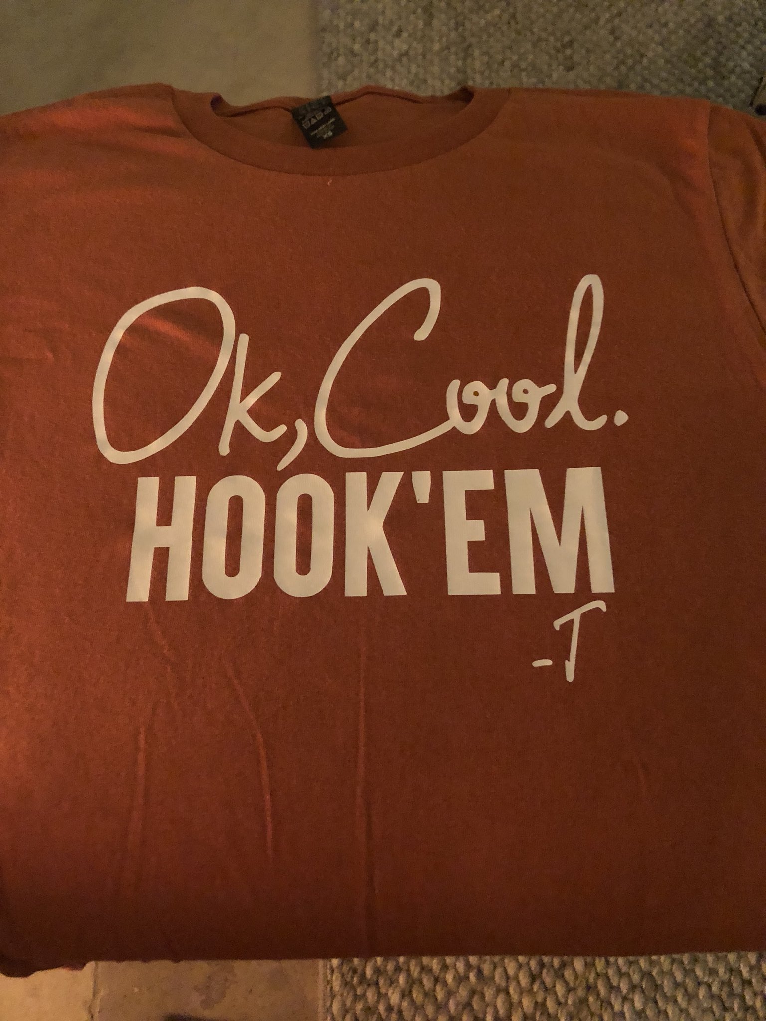 Okay cool hook em shirt hotsell