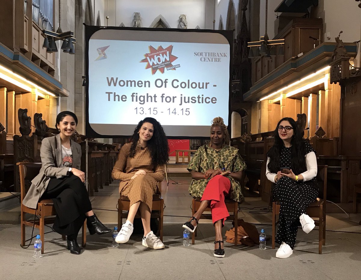ainajkhan's tweet photo. Such a joy coming back to @WOW_Bradford for a third year where I chaired a discussion on women-led campaigns here in the UK and the structural and institutional barriers in place that forever place a seemingly impenetrable glass ceiling for women and WOC especially to shatter. https://t.co/WOCRPhR2li