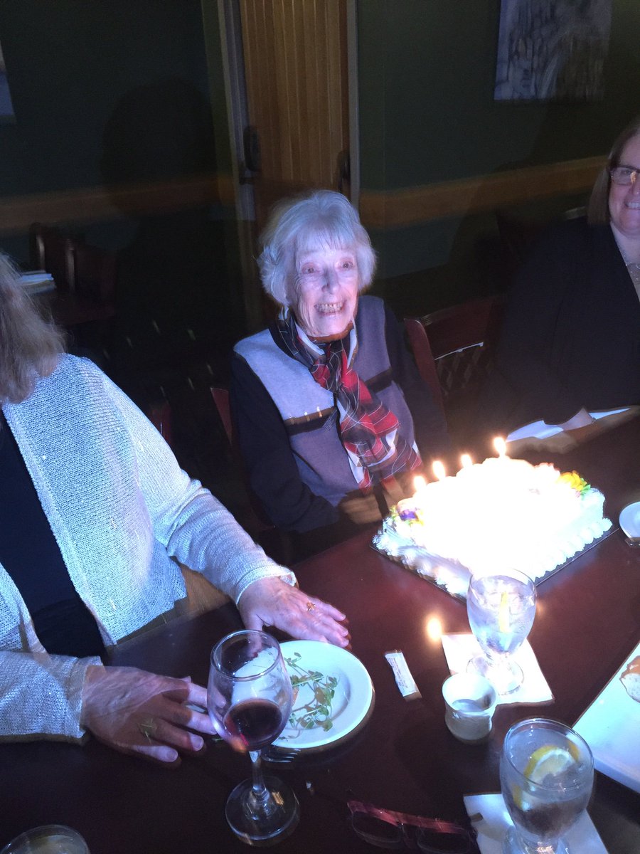 BayshoreFred's tweet photo. 7:30 @AttackOHL v @FlintFirebirds #CubsForCancer . Game. For updates follow @AttackOHL, This is Mary Aileen Wallace celebrating her 90th birthday #ImNOTWorking https://t.co/gUHOiS6L9M