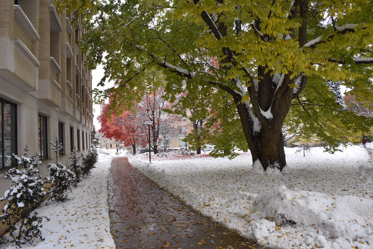SimonWachholz's tweet photo. No clue what season it is 🤷🏻‍♂️ but at least there’s snow #pawx #mypennstate @PSUWeather @penn_state https://t.co/kSKGaxrn46