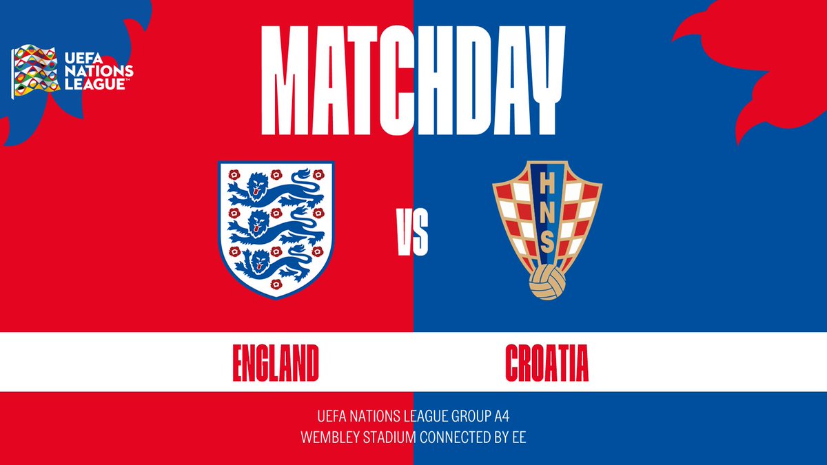 🆚 Croatia
🏆 #NationsLeague
⏰ 2pm
🏟 <a href="/wembleystadium/">Wembley Stadium</a> 
🎟 Sold out
📺 <a href="/SkySports/">Sky Sports</a>