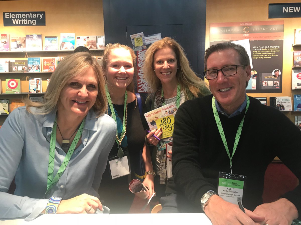 beth_wi11iams's tweet photo. We only did one author signing, but it was the best one. These two are amazing!!! #SMMHSsoars #NCTE18 #180days ⁦@KellyGToGo⁩ ⁦@missmanning14⁩ ⁦@pennykittle⁩ https://t.co/sNDoyXsIOw