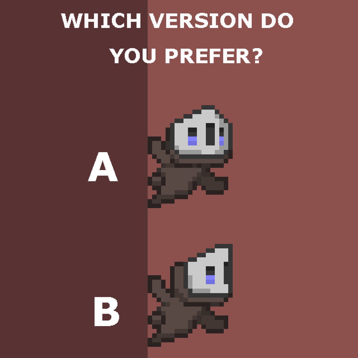 BomberGolem's tweet photo. Working on wall slide sprites for Bomber Golem, should I go for A ir B? 🤔🤠

#indiegame #indiedev #gamedev #pixelart #bombergolem #devlog #unity #platformer #wallslide #pixel #gaming #gamebr #bomberman #madewithunity #noticemesenpai #poll https://t.co/coeM2eO4BX