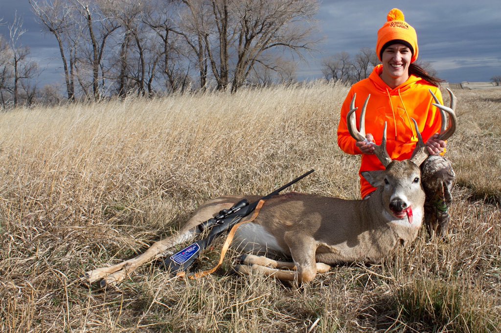 vetsoutdoorsND's tweet photo. Veterans Outdoors Adventures North Dakota would like to Congratulate ANG Soldier Ashley on her first deer! She was drawn for a Special allocated tag Given to VOAND by ND Game &amp; Fish. https://t.co/BEMkJUisVN
