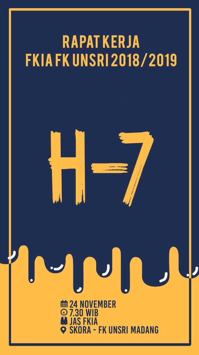 H-7 menuju RaKer FKIA FK Unsri! Siapkan dirimu untuk FKIA lebih berprestasi! #FKIAFKUnsri #FKUnsriBerprestasi
