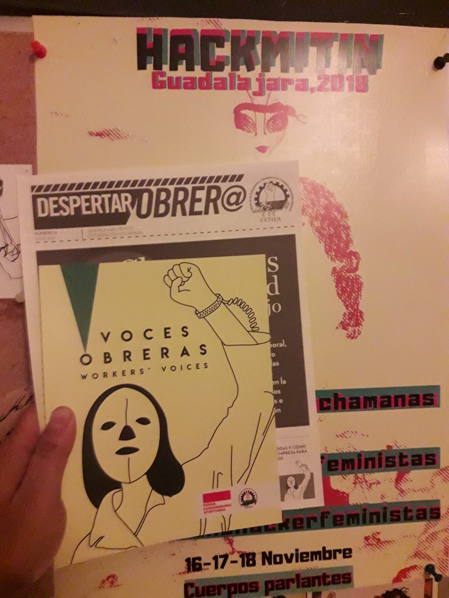 caracol_urbano's tweet photo. "Los empresarios tienen miedo a lxs trabajadores informadxs y organizadxs" @CetienMexico en #Hackmitin2018 #CuerposParlantes https://t.co/5jwdQY4Vj9