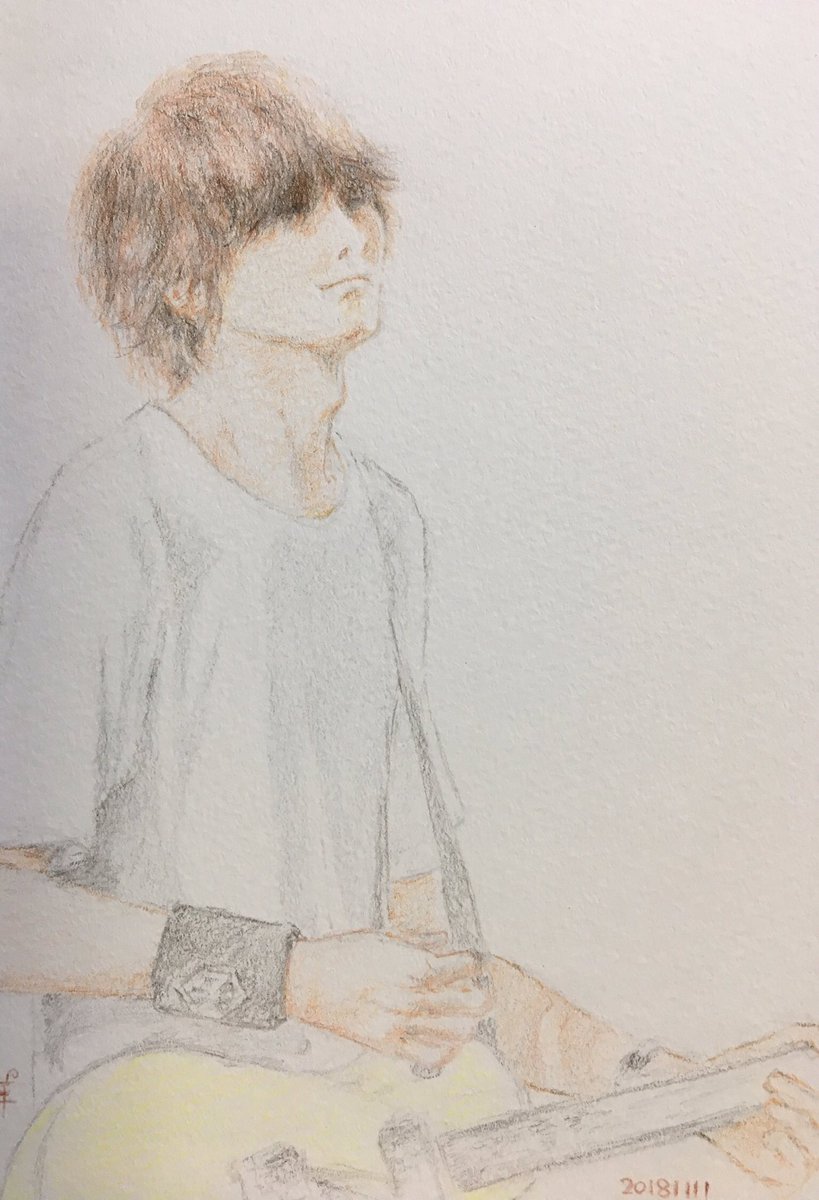 sKLoyoUnFB55Ik9's tweet photo. お題をこっそりいただきまして
大遅刻ですが描きました
お題:たまアリの藤くん
のはずが、どこの藤くんか分からない物に...
#BUMPOFCHICKEN
#PF_STM https://t.co/BlC9SFeUab