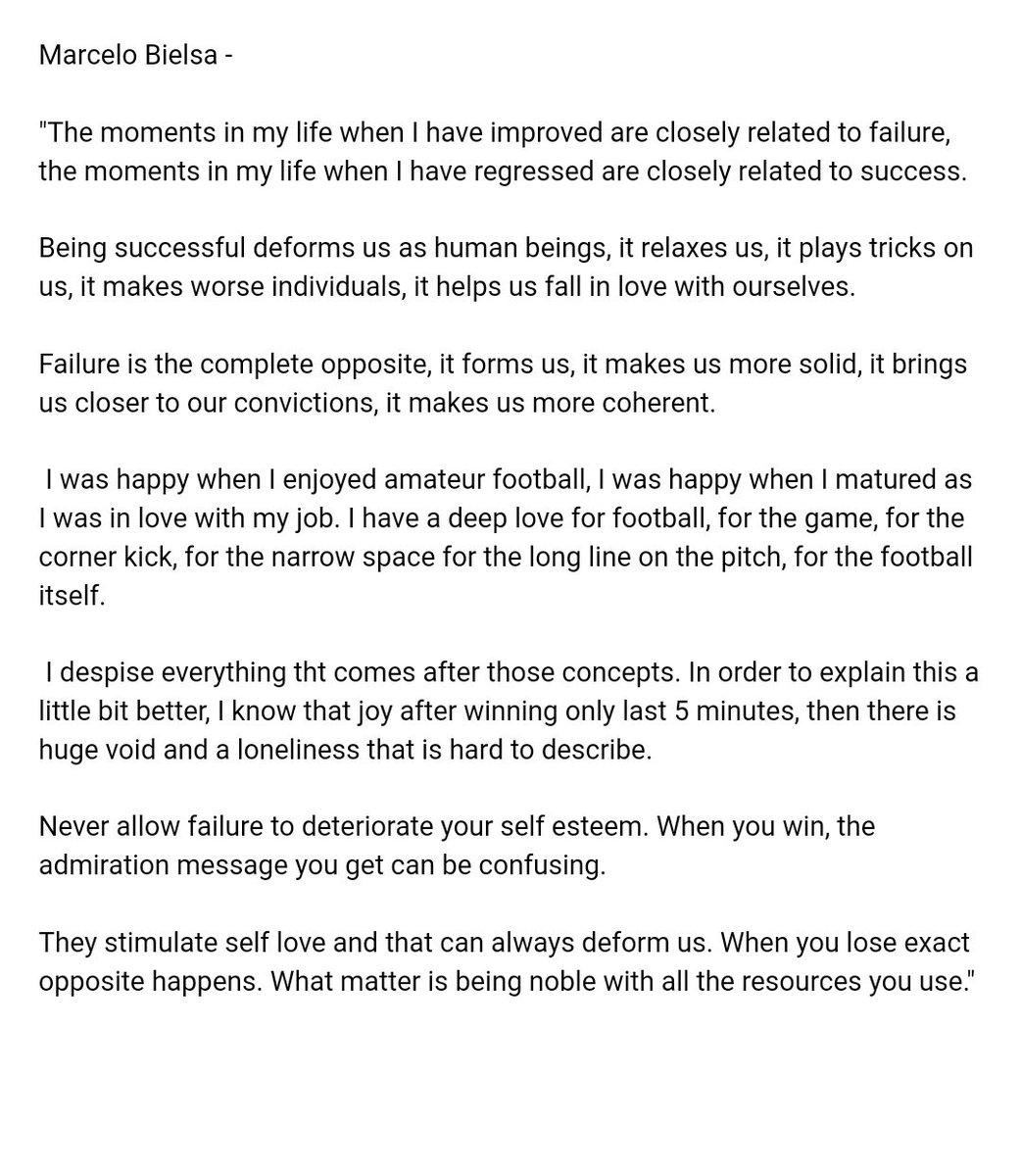 The Speech from Marcelo Bielsa that Pep has kept in his City Office. #Pep #Bielsa #mancity