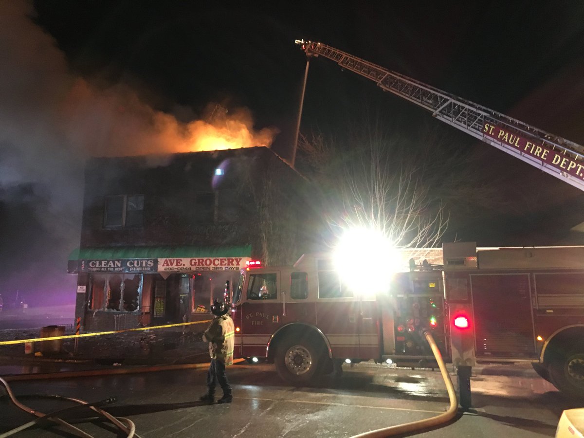 Still an active fire scene near 680 Selby.