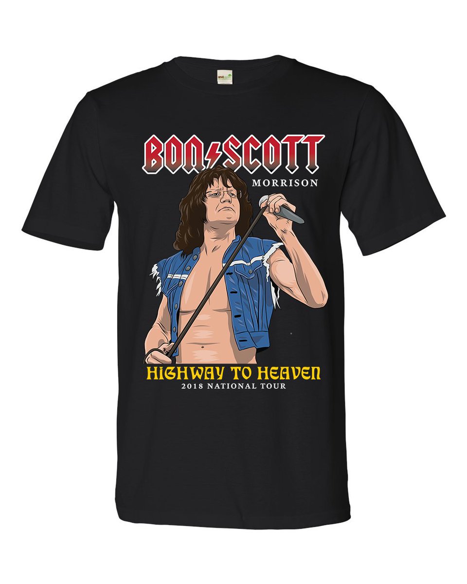 HairbrainC's tweet photo. New Shirts. Official #Scomo 2018 Tour shirts are hot off the press and available for a limited time.

#highwaytoheaven https://t.co/4r4BavsyKx